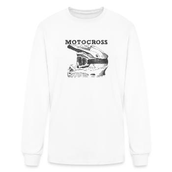 Motorcycle helmet - Men's Long Sleeve T-Shirt - white - Front
