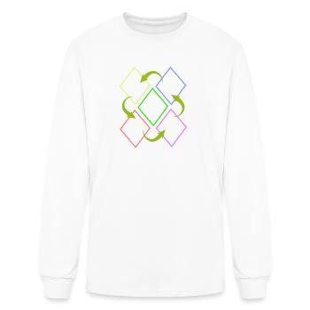 Vibrant Diamond Recycling Loop - Men's Long Sleeve T-Shirt - white - Front