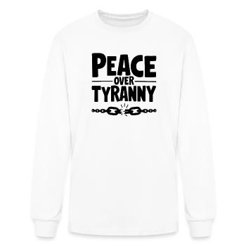 Peace Over Tyranny chain breaks - Men's Long Sleeve T-Shirt - white - Front