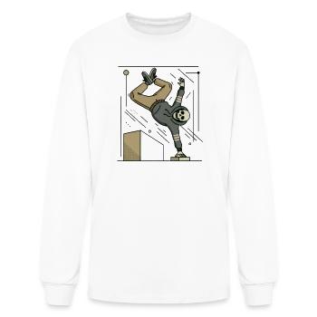 Skull Skater in Motion - Men's Long Sleeve T-Shirt - white - Front
