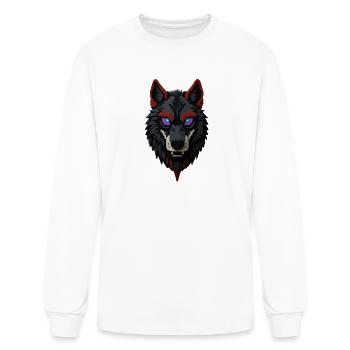  3D ZombieWolf Biohazard (ZOMBIEZOO)  - Men's Long Sleeve T-Shirt - white - Front