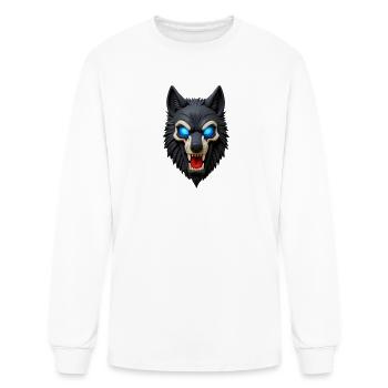  3D ZombieWolf Biohazard (ZOMBIEZOO)  - Men's Long Sleeve T-Shirt - white - Front