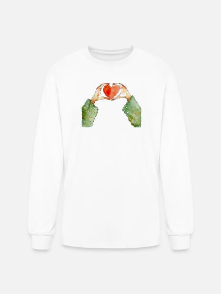Hands Heart - Men's Long Sleeve T-Shirt - white