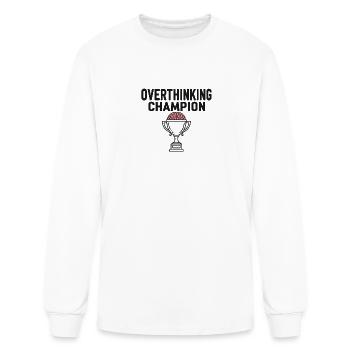 Overthinking Champion Trophy Brain - Men's Long Sleeve T-Shirt - white - Front