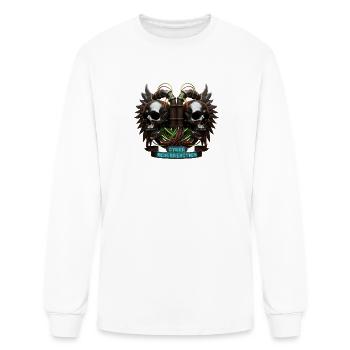 Cyberpunk Skull Art – Cyber Resurrection - Men's Long Sleeve T-Shirt - white - Front