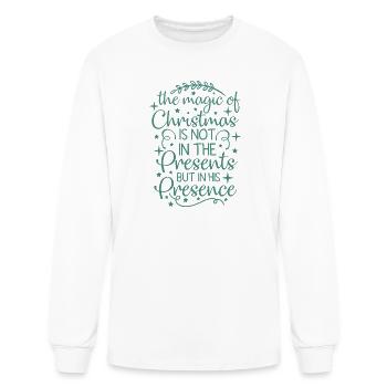 Christmas In His Presence Christmas Xmas Holiday - Men's Long Sleeve T-Shirt - white - Front
