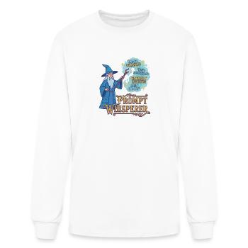 Funny AI Prompt Engineer Wizard Design - Men's Long Sleeve T-Shirt - white - Front