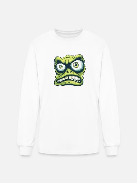 Gremlin Grin Tee - Men's Long Sleeve T-Shirt - white