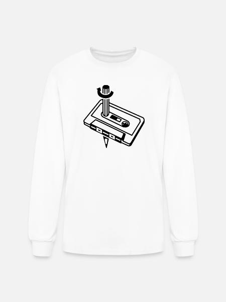 Unique Cassette Mixtape Relationship - Men's Long Sleeve T-Shirt - white
