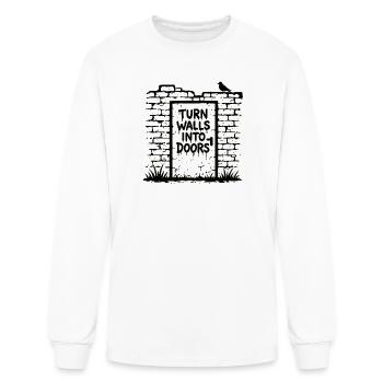 Turn walls into doors - Men's Long Sleeve T-Shirt - white - Front