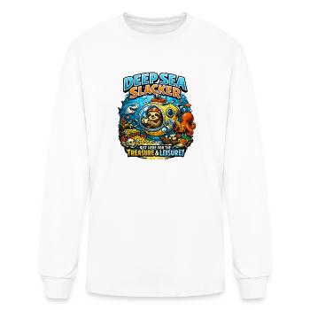 Deep Sea Slacker Treasure Adventure - Men's Long Sleeve T-Shirt - white - Front
