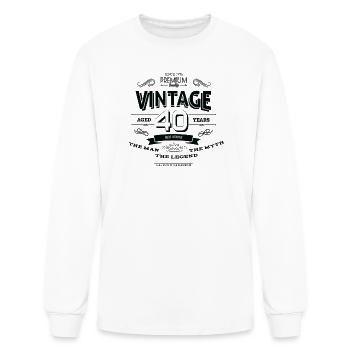 Aged 40 Years - Men's Long Sleeve T-Shirt - white - Front