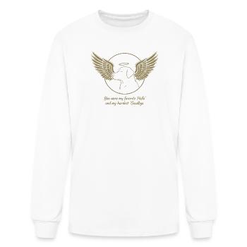Labrador angel in dog heaven farewell grief - Men's Long Sleeve T-Shirt - white - Front