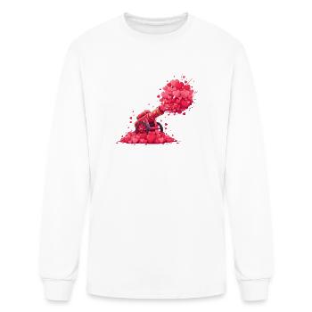 Love Cannon: Heart Blast - Men's Long Sleeve T-Shirt - white - Front