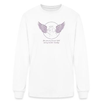 Pug dog heaven angel wings farewell grief - Men's Long Sleeve T-Shirt - white - Front