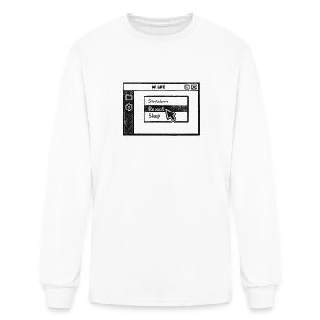 Reboot Menu Chalk Sketch - Men's Long Sleeve T-Shirt - white - Front