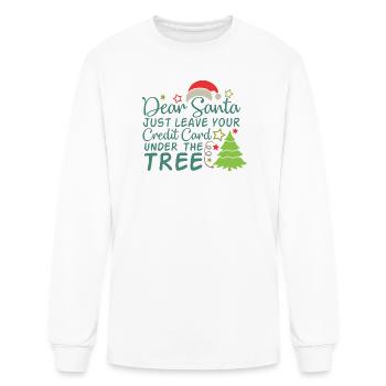 Santa Leave Credit Card Christmas Xmas Holiday - Men's Long Sleeve T-Shirt - white - Front