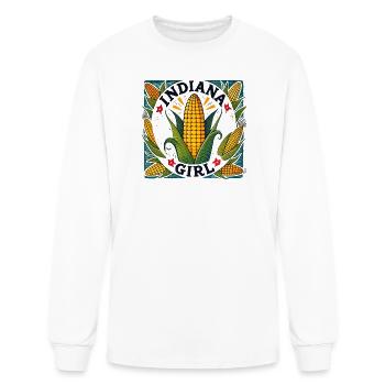 Indiana Girl Corn Circle - Men's Long Sleeve T-Shirt - white - Front