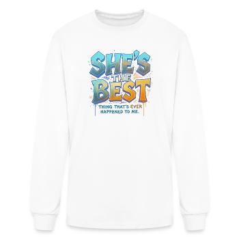 She's the best - Men's Long Sleeve T-Shirt - white - Front