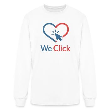 Click Heart Connection - Men's Long Sleeve T-Shirt - white - Front