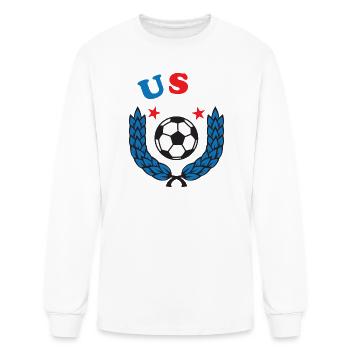 USA Soccer Retro - Men's Long Sleeve T-Shirt - white - Front