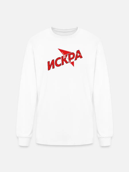 Iskra Red Spark Logo - Men's Long Sleeve T-Shirt - white