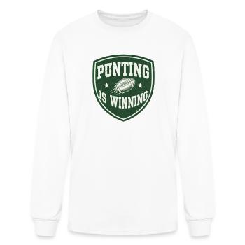 We Punt – Punting Is Winning | Football  - Men's Long Sleeve T-Shirt - white - Front