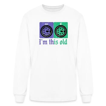 I'm this old Two stylized PS ports - Men's Long Sleeve T-Shirt - white - Front
