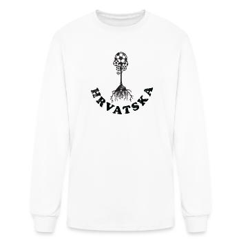 Hrvatska Croatia Soccer Tree - Men's Long Sleeve T-Shirt - white - Front