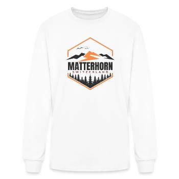 Matterhorn Alps Mountain Peak  - Men's Long Sleeve T-Shirt - white - Front