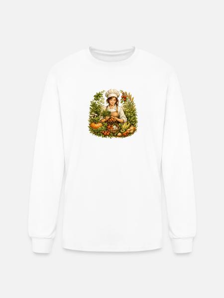 Autumn Harvest Kitchen Charm - Men's Long Sleeve T-Shirt - white