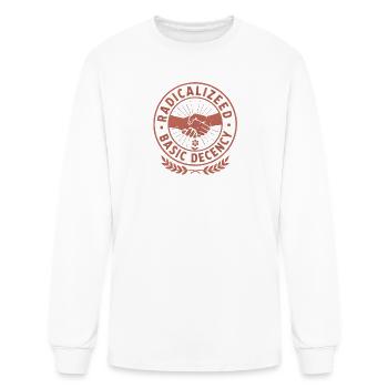 Radicalized Basic Decency Emblem - Men's Long Sleeve T-Shirt - white - Front