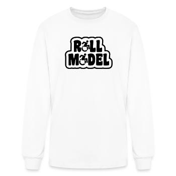 Roll model, for real wheelchair users # - Men's Long Sleeve T-Shirt - white - Front