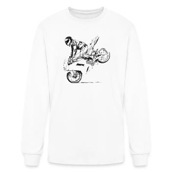 Motorcycle stunt - Men's Long Sleeve T-Shirt - white - Front