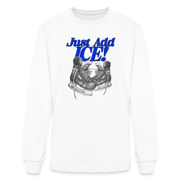 Just Add Ice Hockey Skates - Men's Long Sleeve T-Shirt - white - Front