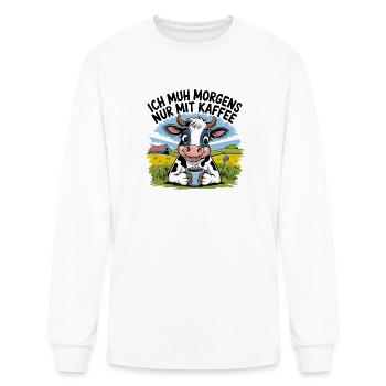  Ich Muh Morgens Nur Mit Kaffee Funny Cute Coffee - Men's Long Sleeve T-Shirt - white - Front