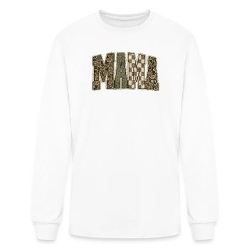 MAMI Camo Checkerboard - Men's Long Sleeve T-Shirt - white - Front