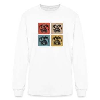 Retro Rotary Telephone Icon - Men's Long Sleeve T-Shirt - white - Front