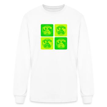 Neon Telephone Pop Art Quad - Men's Long Sleeve T-Shirt - white - Front