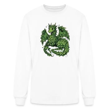 Emerald Ivy Dragon - Men's Long Sleeve T-Shirt - white - Front