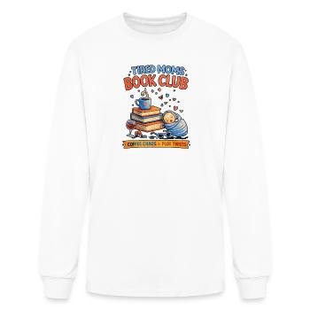 Tired_Moms_Book_Club_Sweatshirt - Men's Long Sleeve T-Shirt - white - Front