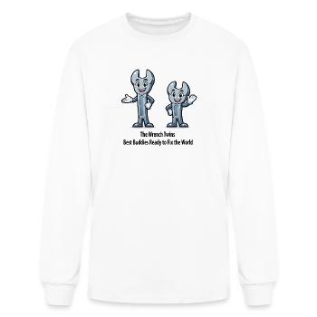 0488AC20A1_The_Wrench_Twins_Best_Buddies_Ready - Men's Long Sleeve T-Shirt - white - Front