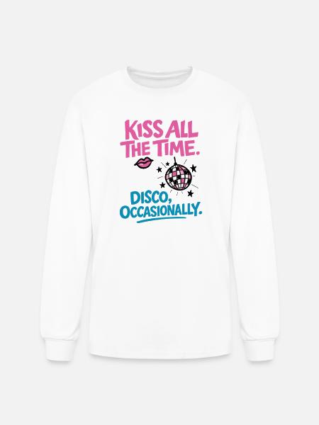 Kiss all the time - Men's Long Sleeve T-Shirt - white