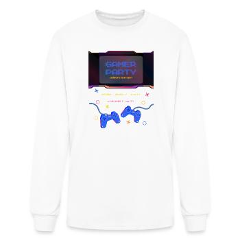 Gamer Party Neon Pixel - Men's Long Sleeve T-Shirt - white - Front
