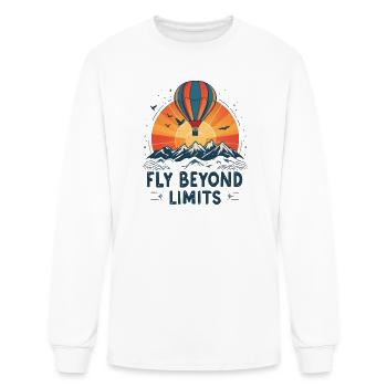 Fly Beyond Limits Adventure Hot Air Balloon - Men's Long Sleeve T-Shirt - white - Front
