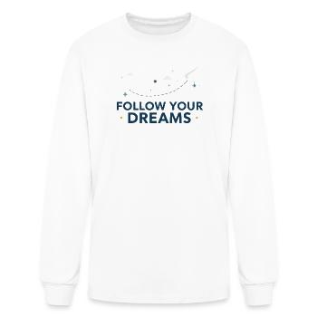 Follow Your Dreams Paper Airplane Adventure - Men's Long Sleeve T-Shirt - white - Front