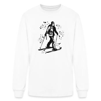 Alpine Skier Winter Sports Ski Touring - Men's Long Sleeve T-Shirt - white - Front