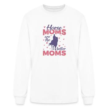 Funny Horse Mother - Men's Long Sleeve T-Shirt - white - Front