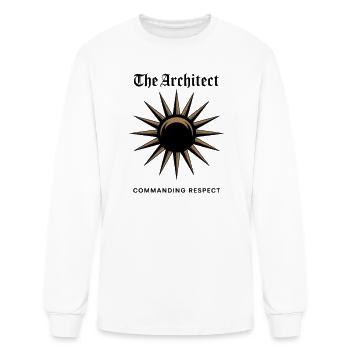 The Architect - Celestial Sun Dagger Graphic - Men's Long Sleeve T-Shirt - white - Front