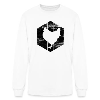 Hen - Men's Long Sleeve T-Shirt - white - Front